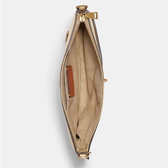 Coach Polly Pebble Gold Crossbody Bag with Turnlock Closure - Picture 8 of 9